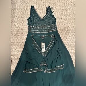 Elegant Green Sleeveless Dress